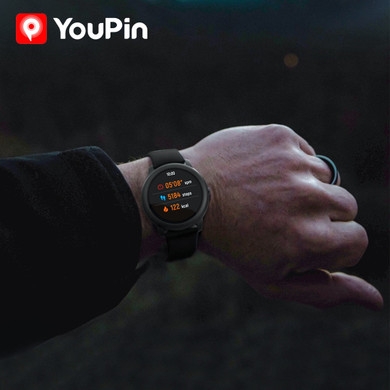 YouPin Haylou Solar Smart Watch LS05 Sport Metal Heart Rate Sleep Monitor IP68 Waterproof iOS Android Global Version for Xiaomi (Watch.2pcs protector)