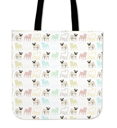 Pug Patterns Tote Bag