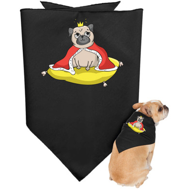 King Pug Dog Bandana