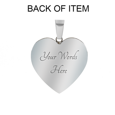 Blurred Irish Flag Silver Necklace