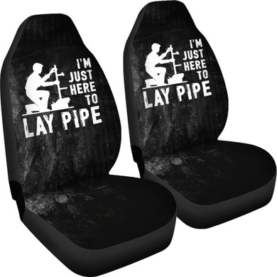 Lay Pipe Plumber Car Seat Covers (set of 2)