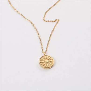 Sun Goddess Necklace 18K Gold Plated