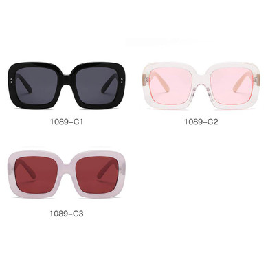 Women's Retro 100% UV Vintage Bold Square Oversize Sunglasses 3 colors