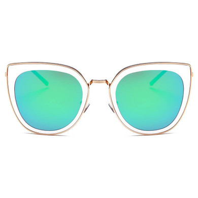 Women's Polarized 100% UV Cat Eye Fashion Rim Sunglasses 6 colors choices