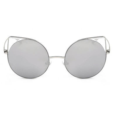 Women's Mirrored Lens Round Cat Eye Sunglasses, Choose from 6 colors