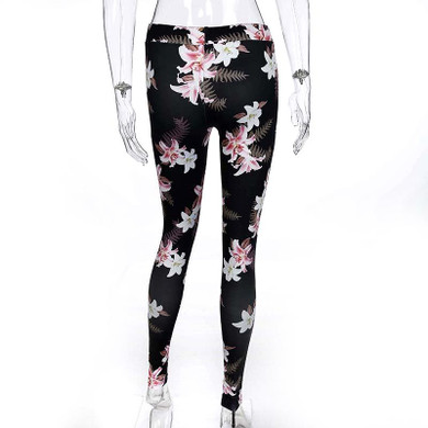 2 Pcs Women's Camouflage Floral  Bra+Long Pants Yoga Set