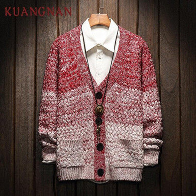 Men's Pullover Knitted Cardigan Up To 3XL