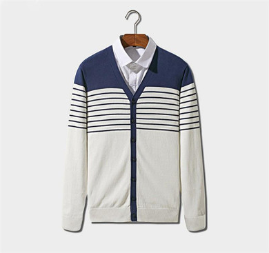 Men's Striped Casual Pullover