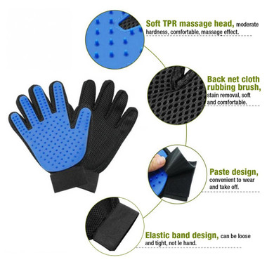 Pet Deshedding Brush Glove (Great for Cats/Dogs)