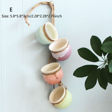 4pcs Wall-mounted Ceramic Flower Pot