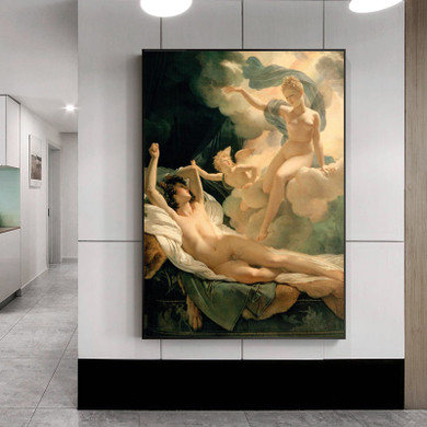 Flying nude for woman wall art