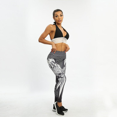 High Waist Women Leggings - Skull Fitness