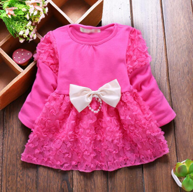 Newborn baby girls princess dress hello kitty Infant's clothes Big bowknot lace rose flowers dresses cute girl Toddlers Clothing