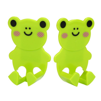 2Pcs Cute Cartoon Plastic Power Home Office Wall Adhesive Stent Plug Hanger Hook Power Plug Socket Holder Incorporated place
