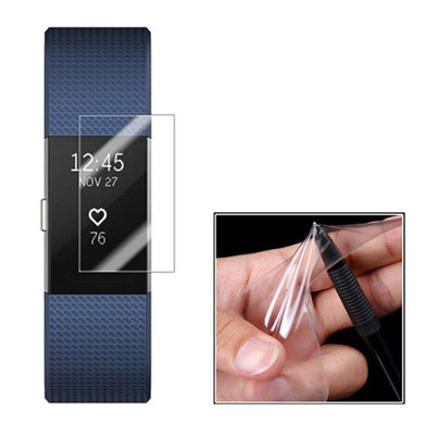 2pcs Clear Ultra Thin HD Scratch Resistance TPU Screen Protector Protective Guard Film for Fitbit Charge 2 Charge2 Bracelet