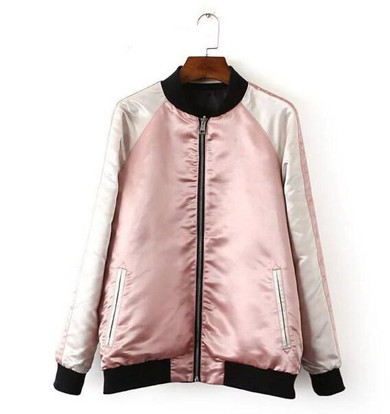 Reversible Coat Embroidery Flower Phoenix Bird Short Jacket 2016 New Women Contrast sleeve Bomber Jacket Coat Pilots Outerwear