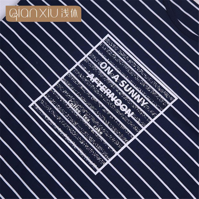 Qianxiu 2017 Autumn Pajamas Men Mens Pyjamas Cotton Stripe couple Pajamas Long-sleeve Sleepwear Men Pajama Set Home Lounge Gift