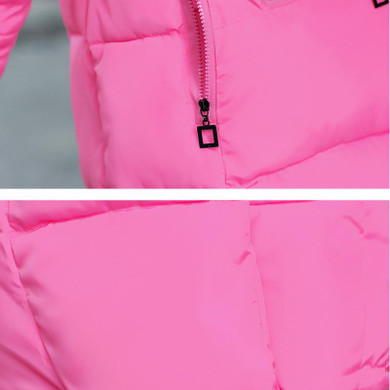 QAZXSW New Winter Cotton Coat Hooded Padded Women Parkas Mujer Invierno 2017 Winter Jacket Women Warm Casacos Femininos HB221