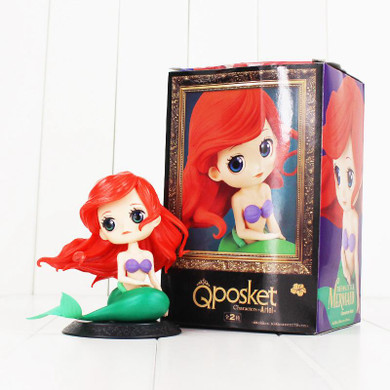Q Posket Princess Figure Toy Alice in The Wonderland Ariel The Little Mermaid Beauty Model Dolls
