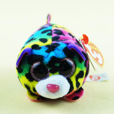Pyoopeo Ty Teeny Tys 4" 10cm Jelly the Leopard Plush Beanie Boos Plush Stuffed Animal Collectible Soft Big Eyes Doll Toy