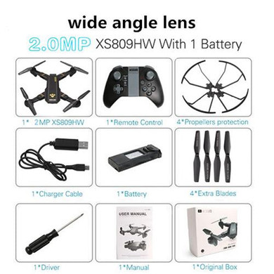 DOOLNNG XS809HW XS809W Mini Drone Camera Foldable Quadcopter Drones With Camera HD WiFi FPV Altitude Hold RC Helicopter