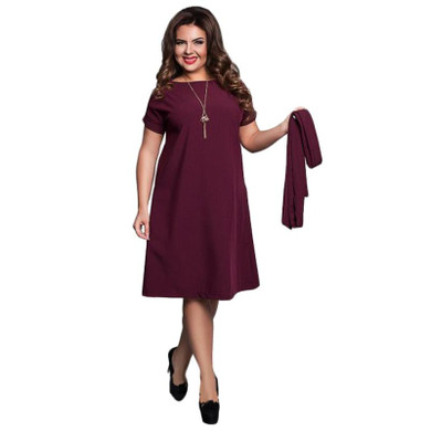 6XL Large Size 2017 Summer Dress Big Size Casual Office Dress Blue Red Green Straight Dresses Plus Size Women Clothing Vestidos