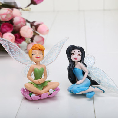6pcs/set Cartoon Tinkerbell Fairy Silvermist Rosetta PVC Action Figure Toys Girls Dolls Gift