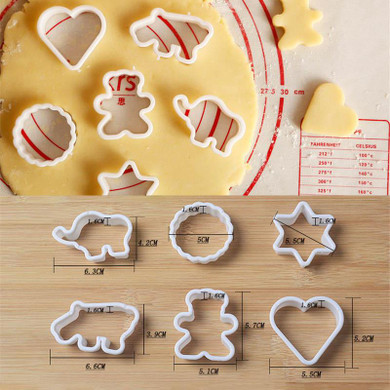 6pcs/set Animal Shaped Cookie Cutter Mold DIY 3D Biscuit Sugarcraft Dessert Baking Pastry Mould Fondant Cake Decorating Tools