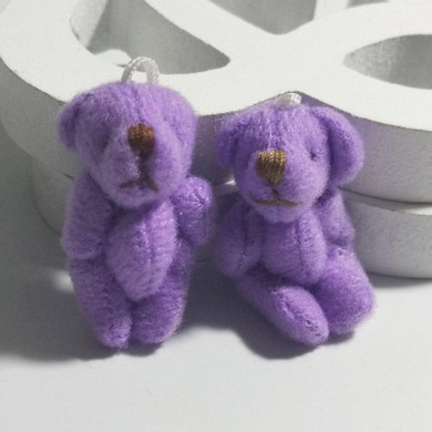 6pcs/lot Cute Mini 3.5cm Joint Bowtie Kawaii Bear Plush Dolls &amp; Stuffed Toys Animal Kids Toys for Children Birthday Gifts
