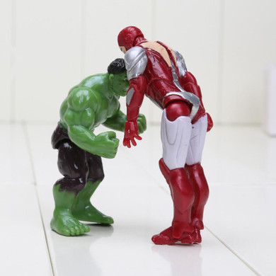 6pcs/set 10cm The Avengers figures super hero toy doll hulk Captain America superman batman thor Iron man Free Shipping
