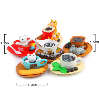 6Pcs/Lot Lovely PVC Kitten Cat Action Figure Toys DIY Home Decor Children Collect Toys Birthday Gifts