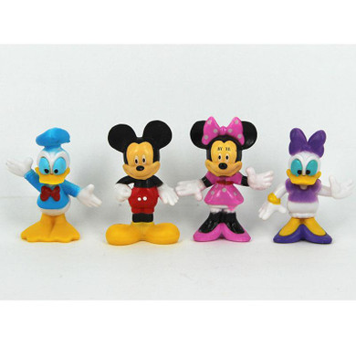 6pcs/lot Cartoon Animals mouse Mickey Minnie dolls Action figures plastic Toys Cake decoration figures gifts