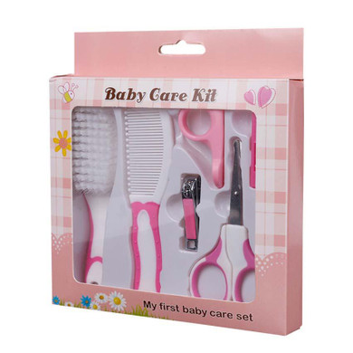 6pcs Newborn Baby Grooming Health Care Manicure Set Baby Grooming Kit Nail Care Set Convenient Daily Baby Hair Brush Care Kits