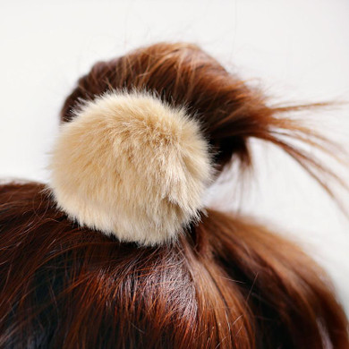 6PCS Artificial Rabbit Fur Ball Elastic Hair Rope Rings Ties Bands Ponytail Holders Girls Hairband Headband Hair Accessories