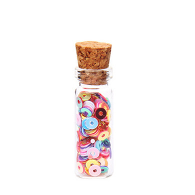 6Pcs 2.5ML Glass Bottles Empty Sample Storage Jars with Cork Stoppers Little Wishing Bottle