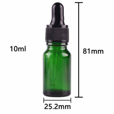 6pcs 10ml Green Glass Dropper Bottles with Pipette Empty Perfumes Bottles Liquid Jars vials