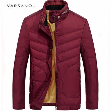 Varsanol 2017 New Casual 80% White Duck Down Jacket Men Winter Warm Jackets Long Sleeve Zipper Coat Plus Size Brand Clothing Hot