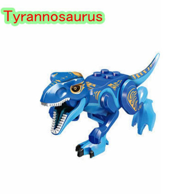 Tyrannosaurus Rex Mini Dolls Single Sale Blue Dinosaurs DIY Toys and Hobbies Building Blocks Toys For Children Gift