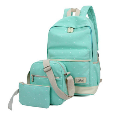 3pcs/set Canvas Printing Backpack Women School Bags for Teenage Girl's Casual Travel Bags Cute Rucksack Vintage Women Backpacks