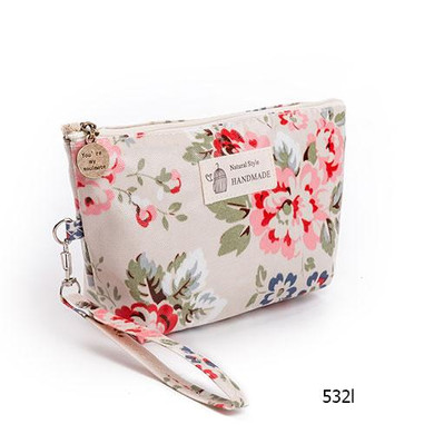 3pcs/lot Vintage Floral Printed Cosmetic Bag Female Makeup Bags Women Zipper Cosmetics Bag Portable Travel Make Up Pouch