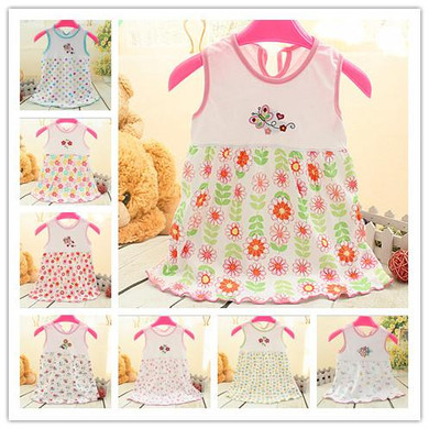 3pcs/lot girls cute dress baby tank top outerwear summer girls clothes baby vest baby tops ftst0002