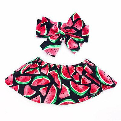3PCs Watermelon set Children clothes Toddler Baby Girls Tops +Pants+Headband Kids Clothes Outfits Set