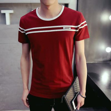 GustOmerD Summer Striped Design T-Shirt Men Slim Fit Short Sleeve Mens T-shirts Casual Slim Fit Tops Tee Compression T Shirt Men