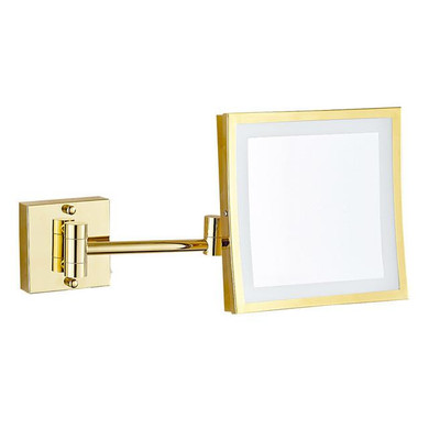 GURUN  Square 8 Inch LED Light Wall-mounted folding cosmetic mirror 3X Magnifying LED Makeup Mirror bathroom mirror