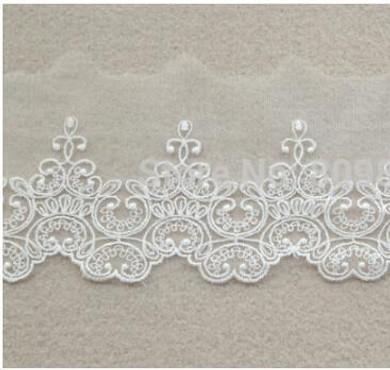 2Yard/lot Width:9.5cm 2 Colors Stylish cotton embroidered mesh lace Garment lace trims trimmings DIY Sewing accessories(ss-2989)