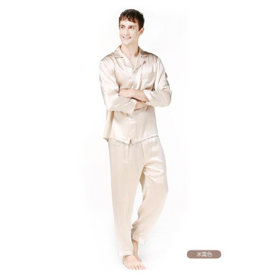 2XLmens silk pajama sets soild color 100% mens silk night sleepwear men's pajama sets mens silk pajama pants stain pajama sets
