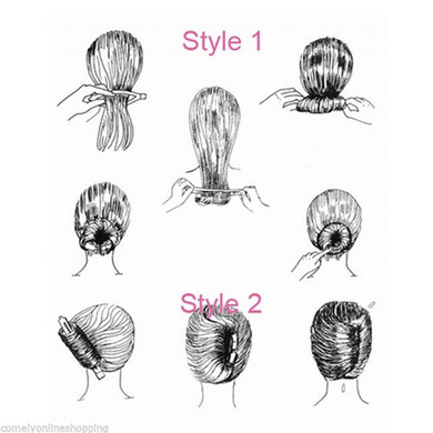 2pcs/set Fashion Women DIY Hair Styling Updo Donut Bun Clip Tool Formal French Twist Maker Holder Hair Sticks