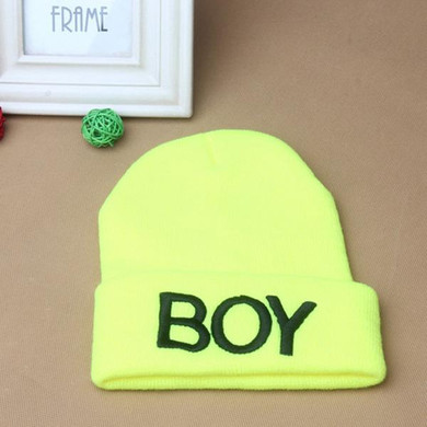 Newborn Kids Girl Boy Woolen Ski Hats Winter Boy Skull Hat Warm Beanie Caps