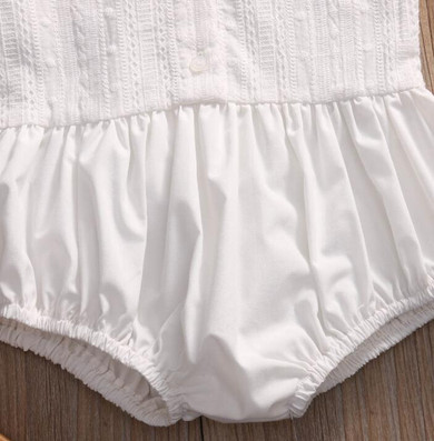 Newborn Kids Baby Girl Clothes Tops Jumpsuit Romper White Sleeveless Infant Outfit Clothing Girls Summer
