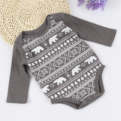 Newborn Kids Baby Boy Girl Rompers Gray Cotton Infant Romper Jumpsuit Short Sleeve Cute Animals Clothes Outfit Summer 0-24M